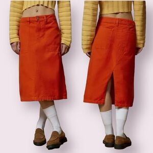 Urban Outfitters Orange Midi Skirt